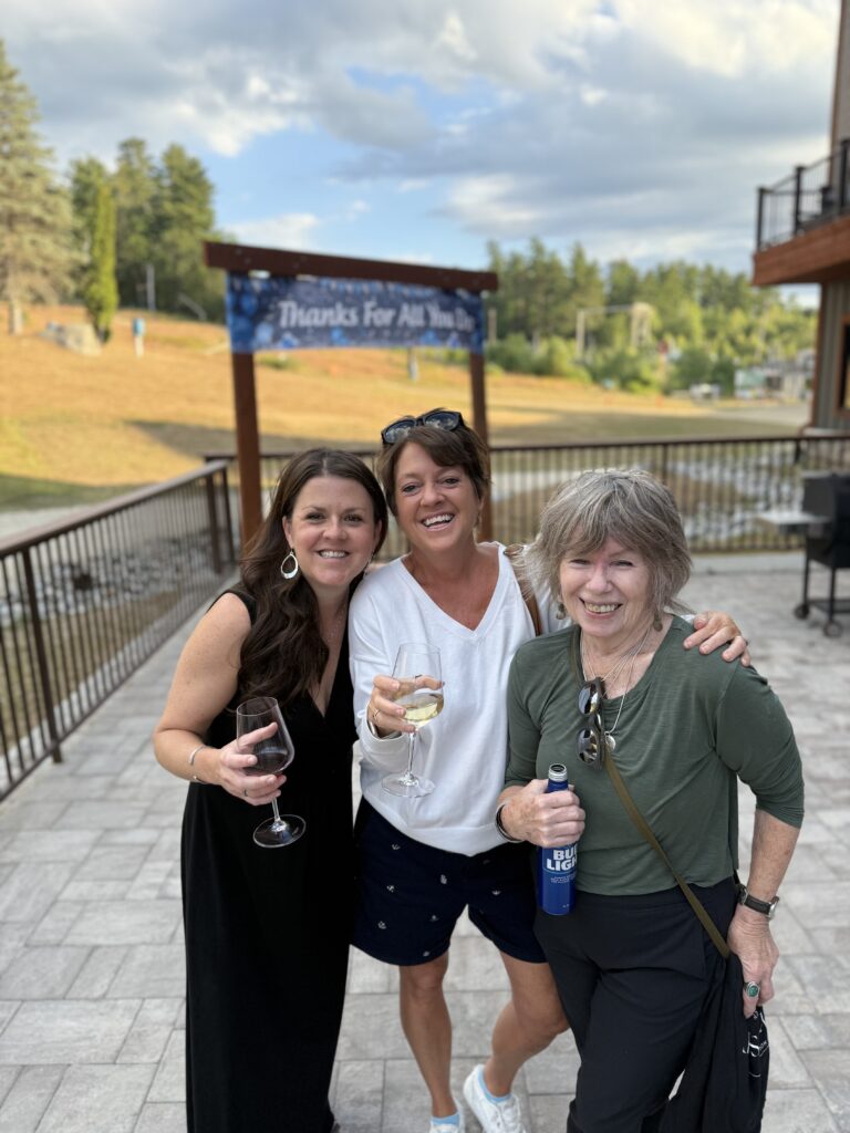 three office ladies enjoying the end of summer