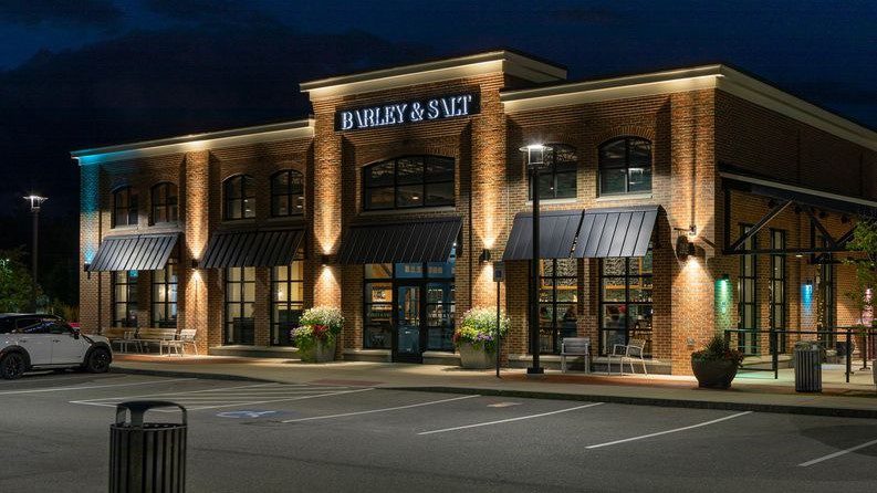 the whole building of barley & Salt taken from the right